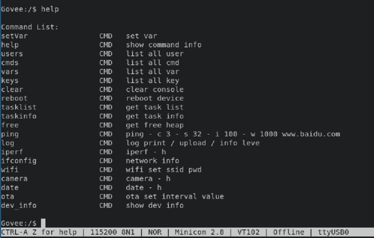 Govee Shell Commands